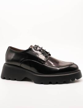 Zapato Wonders C-7201 Regata Negro y Vino de Mujer