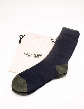 Calcetín Woollife Omega Cashmere Navy