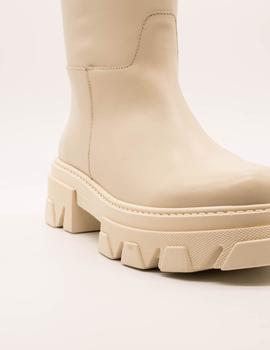 Bota Vienty Elisa 12.487/3 piel beige light de mujer.