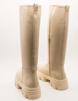 Bota Vienty Elisa 12.487/3 piel beige light de mujer.