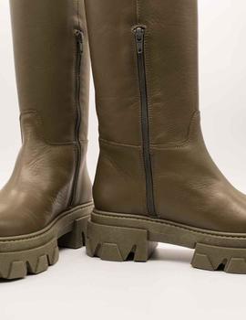 Bota Vienty 12.487 Pavia 004 piel kaki de mujer.