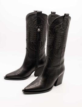 Bota Vienty 11.620/18 Given piel negro de mujer.