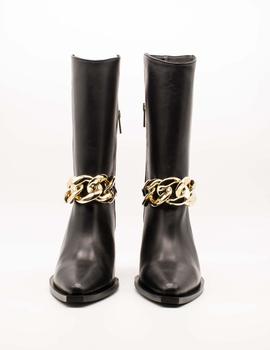 Bota Vienty 12.628 Given cadena piel negro de mujer.