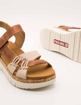 Sandalia Pikolinos W4N-0968C1 Marfil-Bra de mujer.