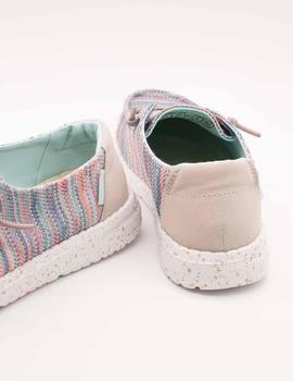 Zapato Hey Dude WENDY SOX SUNSET PINK de mujer.