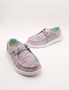 Zapato Hey Dude WENDY SOX SUNSET PINK de mujer.