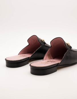 Mules Castellano Venecia negro de mujer.