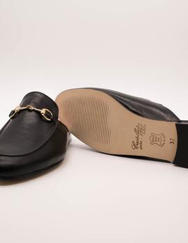 Mules Castellano Venecia negro de mujer.