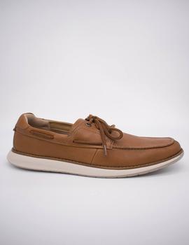 Zapato UN PILOT LACE TAN LEATHER