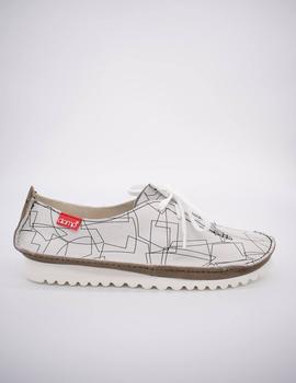 Zapato clamp print 'cut out white' para mujer.