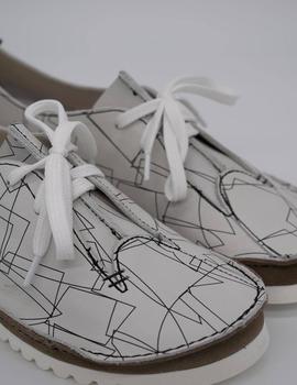 Zapato clamp print 'cut out white' para mujer.