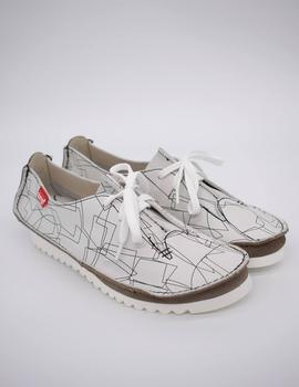 Zapato clamp print 'cut out white' para mujer.