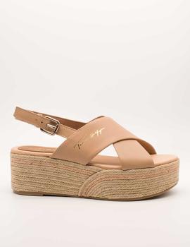 Sandalia TOMMY HILFIGER elevated th leather de mujer