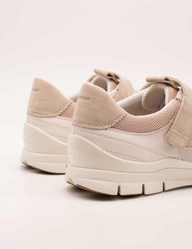 Deportivo Geox D25F2A Sukie off white/lt pink de mujer