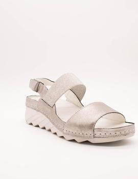 SANDALIA Romika  36811-49-730 SALEM PLATIN de mujer