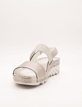 SANDALIA Romika  36811-49-730 SALEM PLATIN de mujer