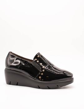 Zapato Wonders C-5301 charol negro de mujer