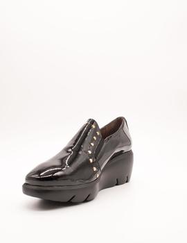 Zapato Wonders C-5301 charol negro de mujer