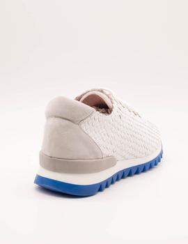 Deportivo Kess 17800 blanco trenzado de mujer