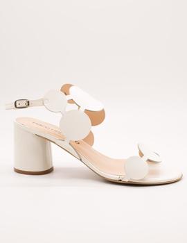 Sandalia Paco Herrero 6324 charol blanco de mujer