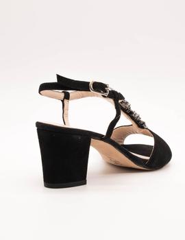 Sandalia Kess 16434 negro ante piedras de mujer