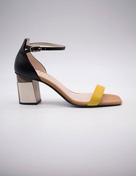 Sandalia lodi california limon calf. negro para mujer