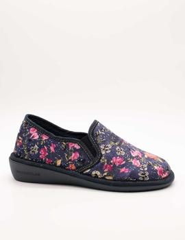 Zapatilla Nordika´s 8134/6 flor azul de mujer.