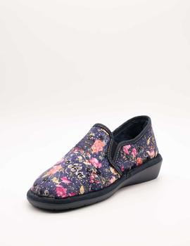 Zapatilla Nordika´s 8134/6 flor azul de mujer.