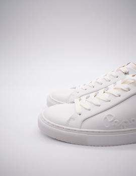 sneaker pepe jeans adams logo white