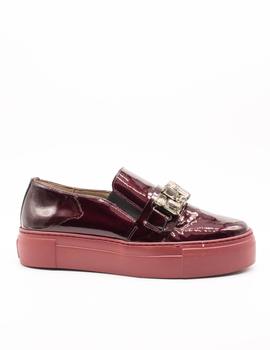 Zapato Wonders A-6603 cereza de mujer