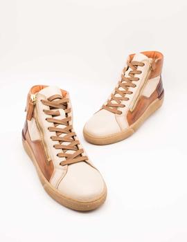 Botín Pikolinos W0T-7559C1 Vitoria Marfil de Mujer