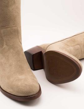 Bota Dakota 476-H VELOUR Taupe de Mujer