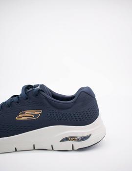Deportivo skechers 232040 navy arch fit de hombre