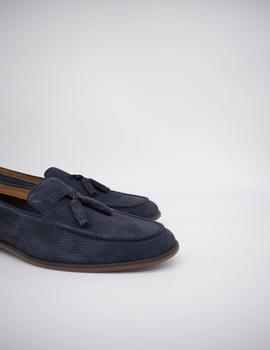 Zapato Stonefly steve 2 washed velour limo blue de hombre