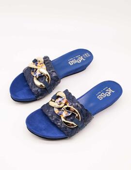 Sandalia Kess 23259 Trenzado Royal Blue de Mujer