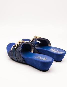 Sandalia Kess 23259 Trenzado Royal Blue de Mujer