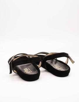 Sandalia Kess 23347 Ante Negro de Mujer