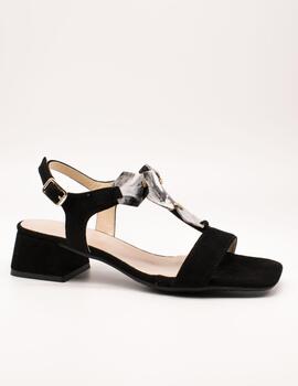 Sandalia Kess 23034 Ante Negro de Mujer