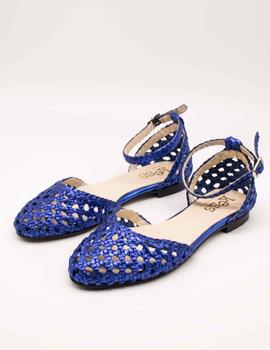 Sandalia Kess 22788 Trenzado Foil Indigo de Mujer