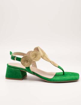 Sandalia Kess 22812 Ante Grass Green de Mujer