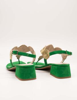 Sandalia Kess 22812 Ante Grass Green de Mujer