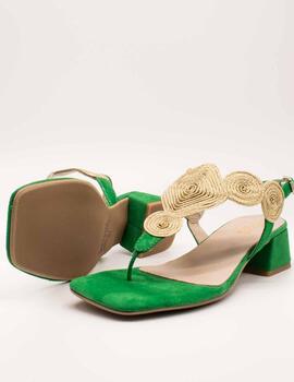 Sandalia Kess 22812 Ante Grass Green de Mujer