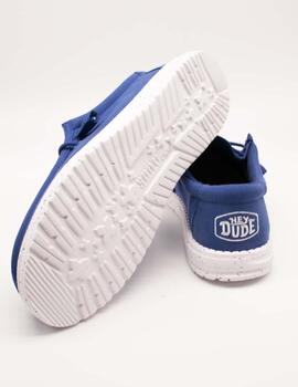 Deportivo Hey Dude Wally Slub Canvas True Blue