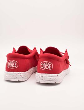 Deportivo Hey Dude Wally Slub Canvas Red de Hombre