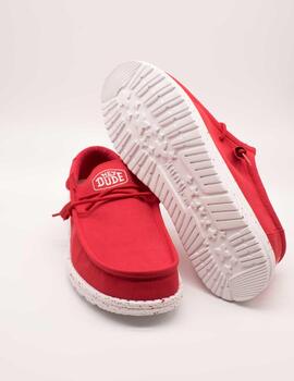 Deportivo Hey Dude Wally Slub Canvas Red de Hombre