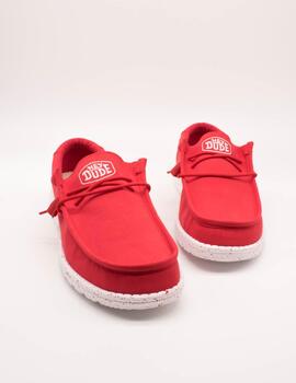 Deportivo Hey Dude Wally Slub Canvas Red de Hombre