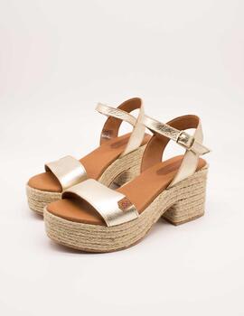 Sandalia Popa Abaka Laminado Oro Galaxy de Mujer
