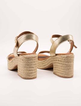Sandalia Popa Abaka Laminado Oro Galaxy de Mujer