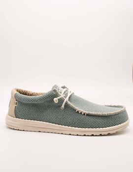 Deportivo Hey Dude Wally Braided Aqua de Hombre