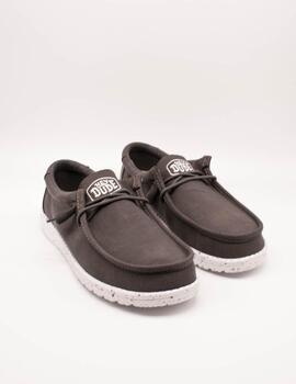 Deportivo Hey Dude Wally Slub Canvas Grey de Hombre